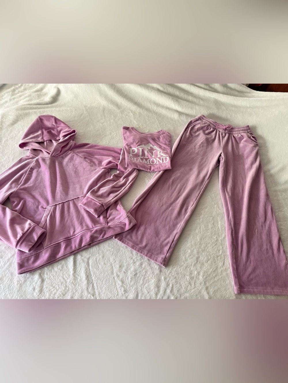 Xersion Girls 3 Pieces Pink Ombré Hoodie Set 10/12